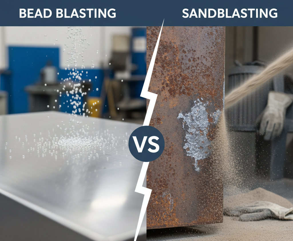 Bead Blasting vs. Sandblasting