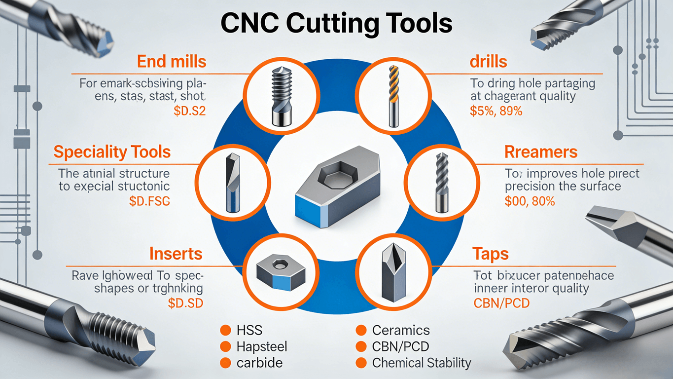 A Guide to Cutting Tools for CNC Machining: Types, Materials, and Selection